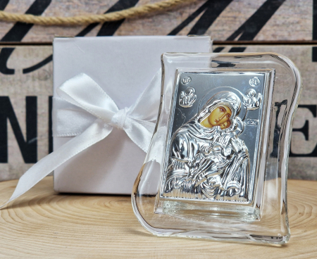 Iconita Maica Domnului pe suport de sticla transparent [4]