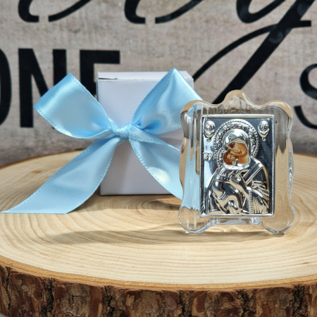 Iconita Maica Domnului pe suport de sticla TRANSPARENT [4]