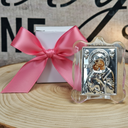 Iconita Maica Domnului pe suport de sticla [2]