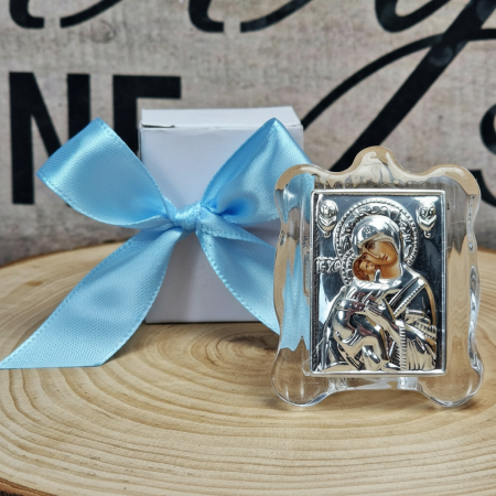 Iconita Maica Domnului pe suport de sticla TRANSPARENT [1]