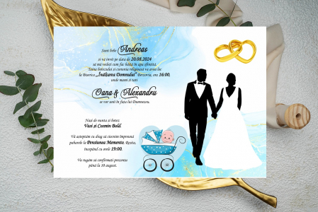 BOTEZ - Invitatie Nunta si Botez PM101