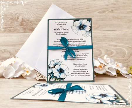 invitatii nunta MODERNE - Invitatie ANEMONE