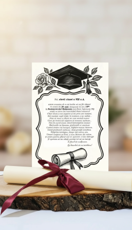 Invitatii BANCHET - Invitatie BANCHET model 2026Dark Red