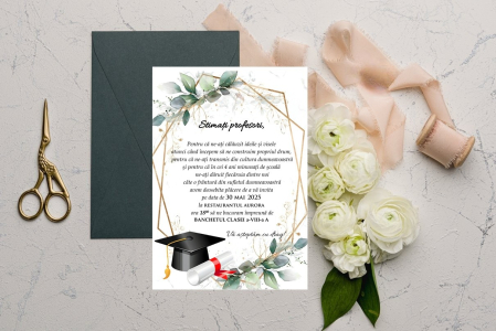 Invitatii BANCHET - Invitatie BANCHET (plic verde)