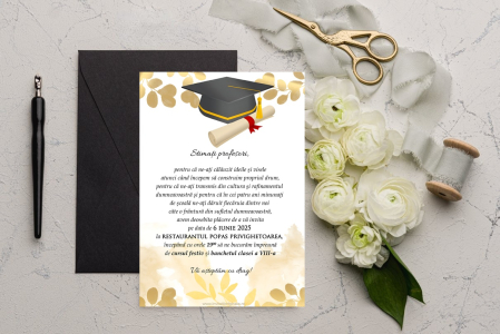 Invitatii BANCHET - Invitatie BANCHET (plic negru)