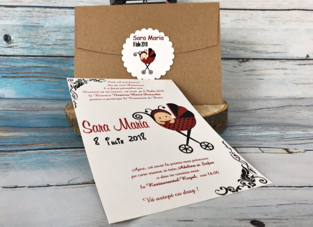 INVITATII BOTEZ - Invitatie - Bebe Gargarita