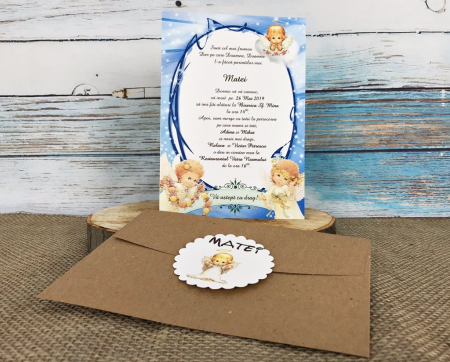 INVITATII BOTEZ - Invitatie - Bebe Ingeras