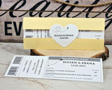 Invitatie BILET de AVION (YELLOW Style) [3]