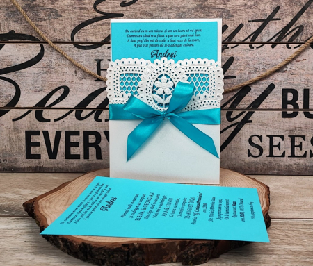 INVITATII BOTEZ - Invitatie botez 3702 Blue