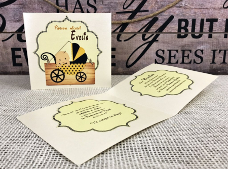 Invitatie botez - Bebe ALBINUTA