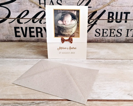 Invitatie botez - (Brown Bow) [4]