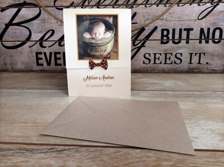 Invitatie botez - (Brown Bow) [5]