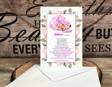 INVITATII BOTEZ - Invitatie botez PM71