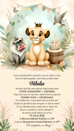 Invitatie botez Lion King [9]