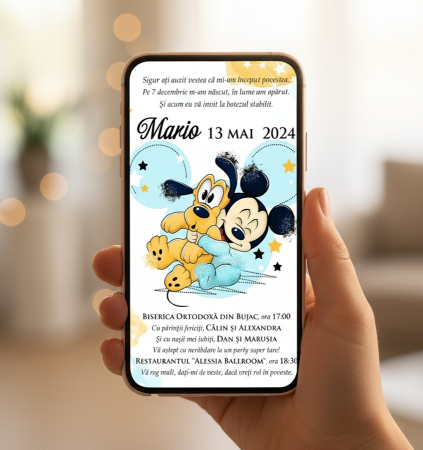 Invitatie botez Mickey & Pluto [6]