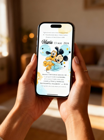 Invitatie botez Mickey & Pluto [3]