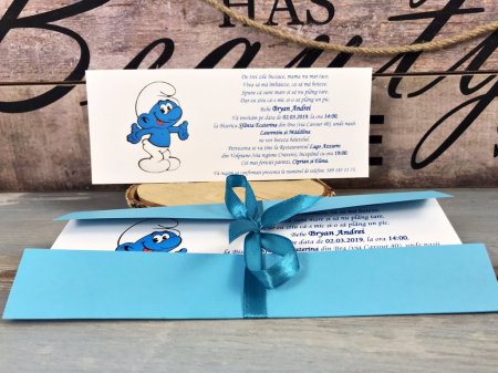 Invitatie botez Micul Strumf