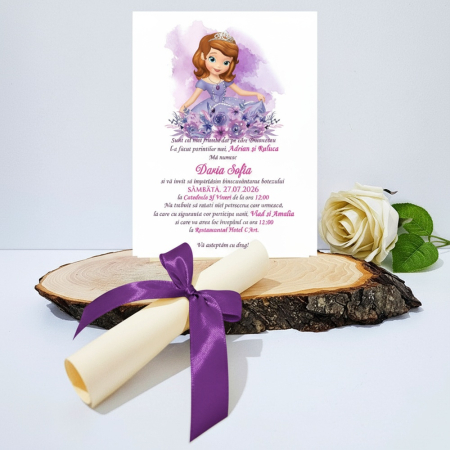 INVITATII BOTEZ - Invitatie botez papirus Sofia