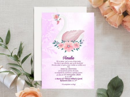 INVITATII BOTEZ - Invitatie botez PM118