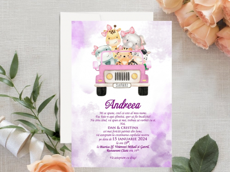 INVITATII BOTEZ - Invitatie botez PM133