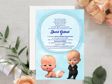 INVITATII BOTEZ - Invitatie botez PM49