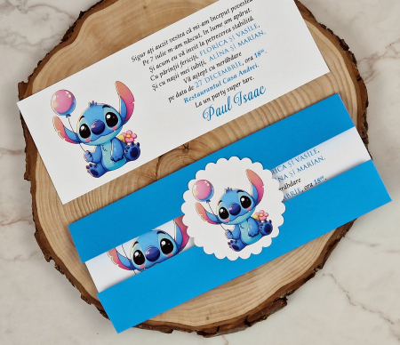 Invitatie botez STITCH (blue) [4]