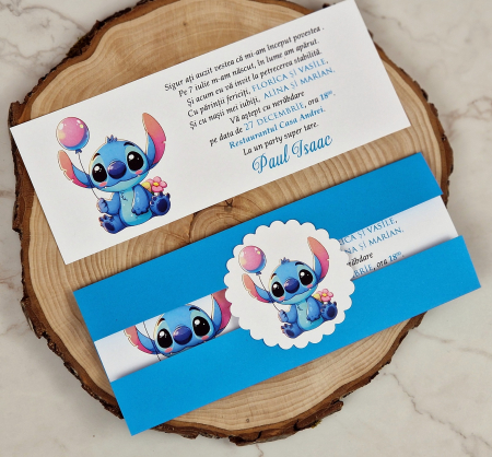 Invitatie botez STITCH (blue) [2]