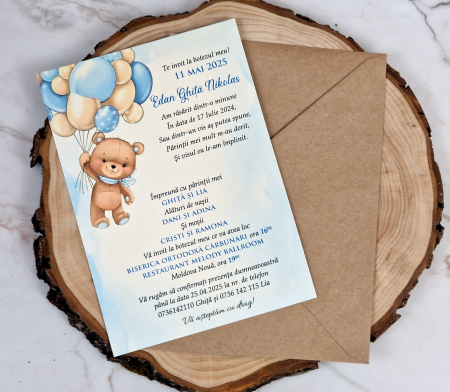 INVITATII BOTEZ - Invitatie botez URSULET