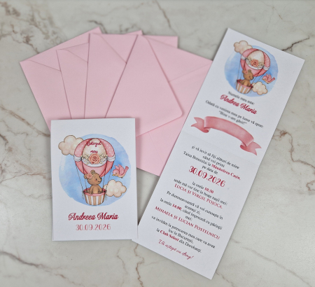 Invitatie botez - URSULET IN BALON [2]