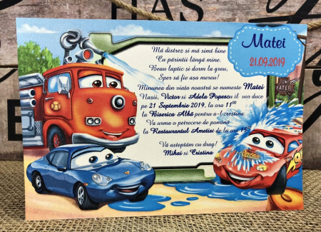 Invitatii zi de nastere CARS (model craft) [4]