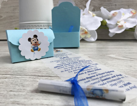 invitatie cufar MICKEY BABY