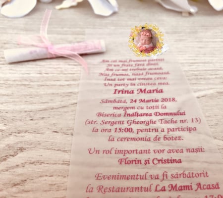 Invitatie - cufar roz F7 FOTO [3]