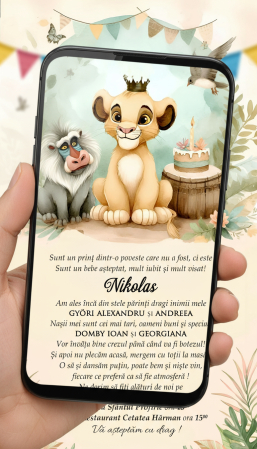 Invitatie digitala LION KING [2]