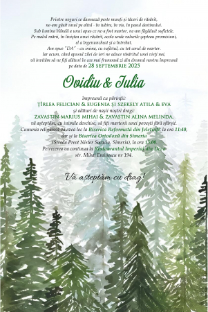 Invitatii nunta DIGITALE - Invitatie electronica DOR DE MUNTE