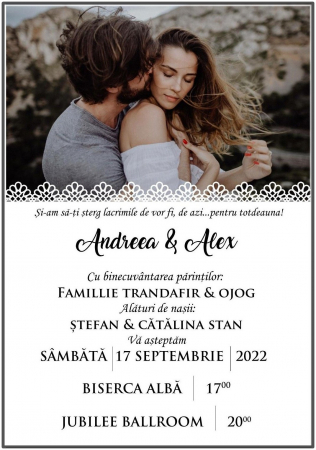 Invitatii nunta DIGITALE - Invitatie electronica LOVE FOTO