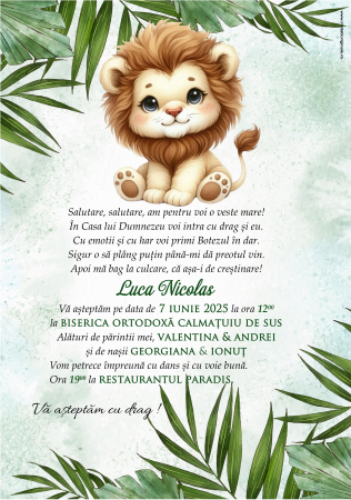 Invitatie electronica BABY LION [1]