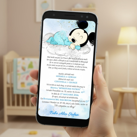 Invitatie electronica - Mickey Sleeping [1]