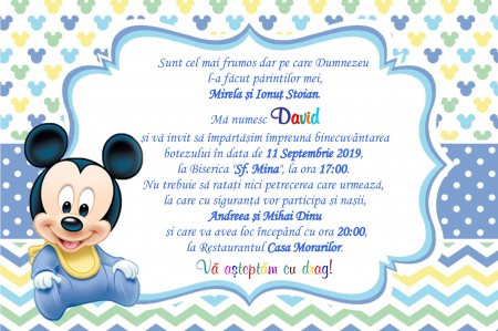 Invitatii digitale BOTEZ - Invitatie electronica PM6