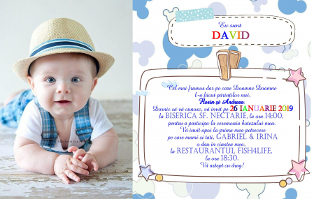 Invitatii digitale BOTEZ - Invitatie electronica PM11