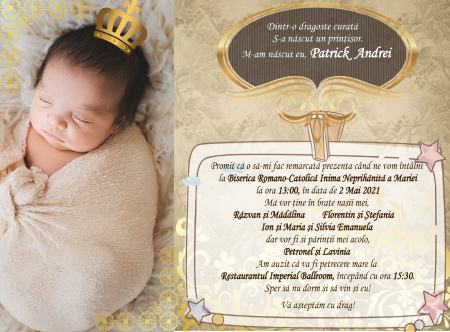 BOTEZ - invitatie electronica MICUL PRINT