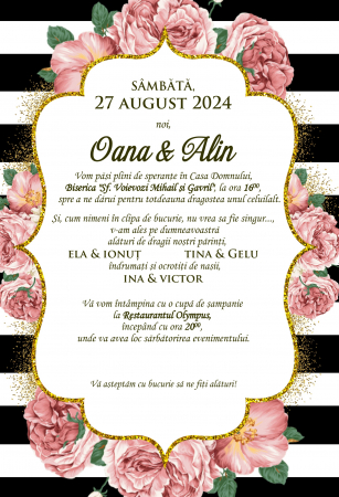 Invitatii nunta DIGITALE - Invitatie electronica  PM108