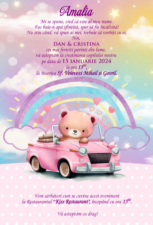 Invitatii digitale BOTEZ - Invitatie electronica PM117