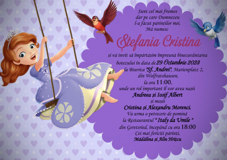 Invitatii digitale BOTEZ - Invitatie electronica petrecere copii PM121
