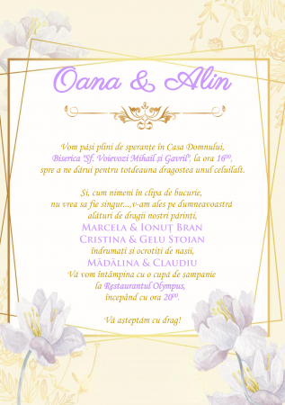 Invitatii nunta DIGITALE - Invitatie electronica PM140