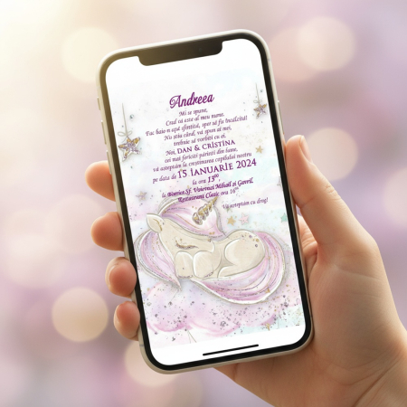 Invitatii digitale BOTEZ - Invitatie electronica PM147