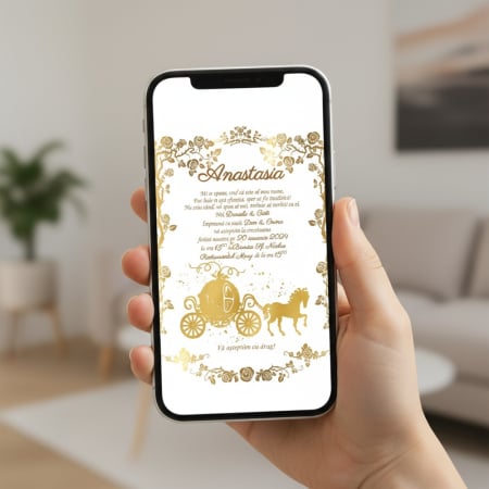 Invitatii digitale BOTEZ - Invitatie electronica PM163