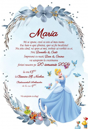 Invitatii digitale BOTEZ - Invitatie electronica PM164