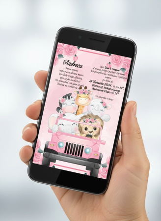 Invitatii digitale BOTEZ - Invitatie electronica PM174