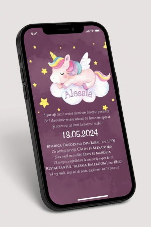 Invitatii digitale BOTEZ - Invitatie electronica PM177