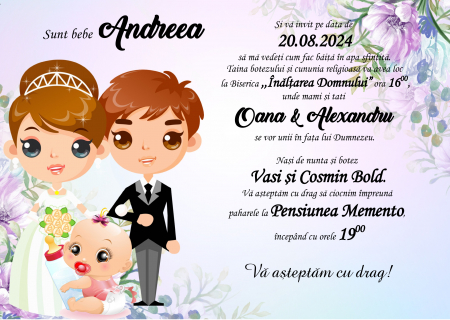 Invitatii nunta DIGITALE - Invitatie electronica PM180
